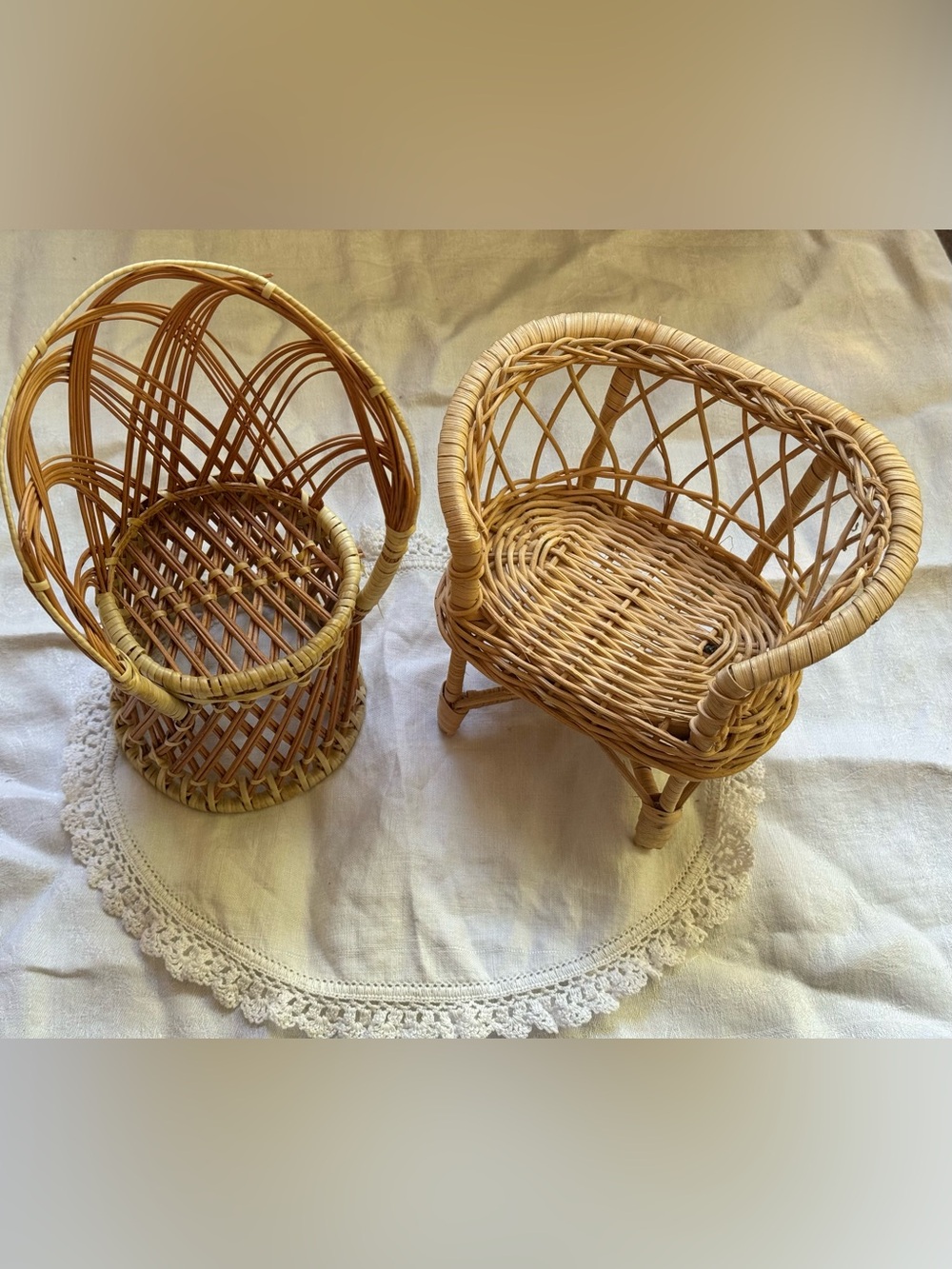 ✨Vintage Wicker Doll Furniture - Plant Stands✨